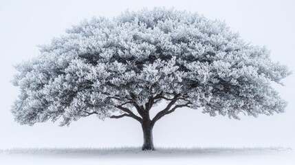 Snow Covered Tree In Winter