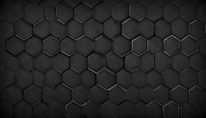 an abstract hexagonal black background