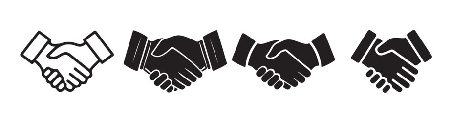 Business agreement handshake icon set. Handshake logo handshake icon design. Vector eps 10