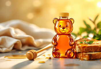 Honey in a bear bottle