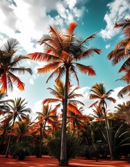 Desert Sunset Palms.