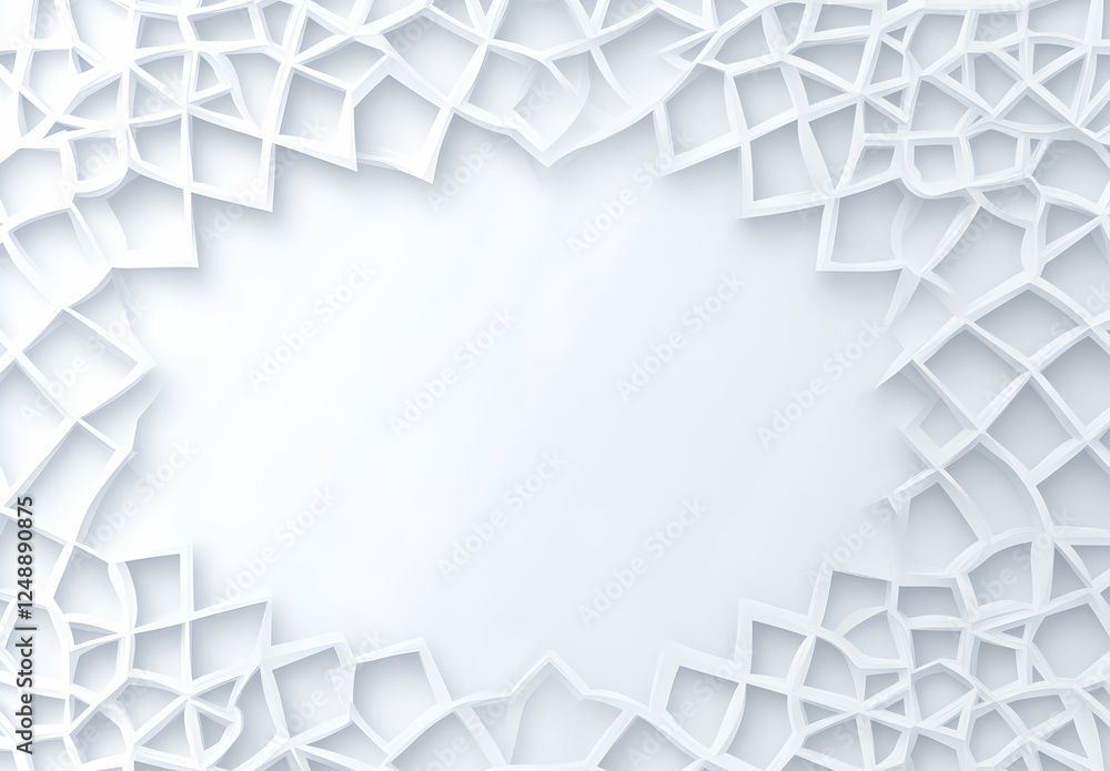 Poster elegant white geometric pattern background for presentations and graphic design with an elaborate te