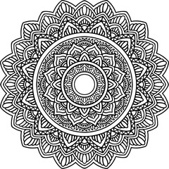 Decorative hand drawn mandala