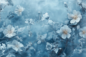 Flowers floral abstract background