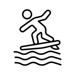 Surfing Vector Icon