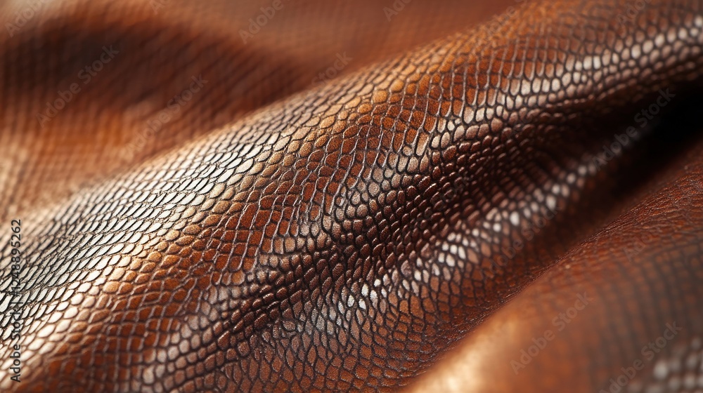 Aufkleber textured close-up of brown reptile skin with intricate scale patterns