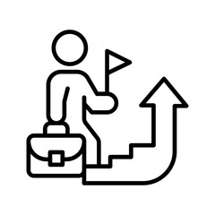 Obraz premium Career Path Vector Icon