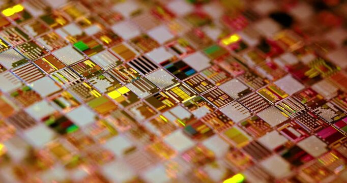 Silicon semiconductor wafer close-up. In electronics, a wafer also called a slice or substrate is a thin slice of semiconductor, a crystalline silicon, used for the fabrication of integrated circuits