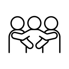 Group Hug Vector Icon