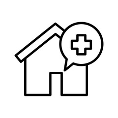 Nursing Home Icon Vector Icon