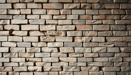 Obraz premium Wall of broken bricks, hyperrealism. with white shades