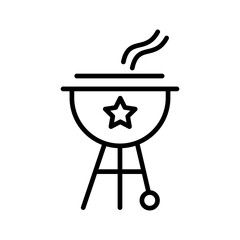 Labor Day BBQ Grill Vector Icon