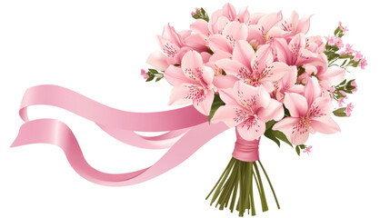Obraz premium pink carnation flowers isolated on white background 