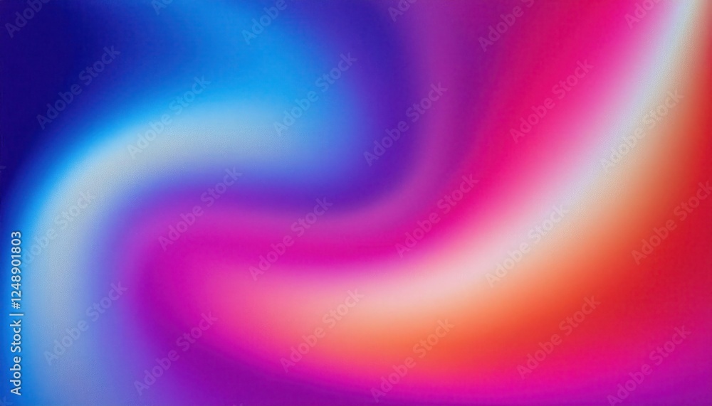 Poster ibrant abstract gradient texture with soft wave motion in pink, blue, and orange tones for digital d