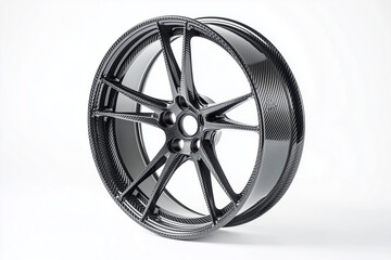 Car wheel isolated on white background, Selective focus wheel for vehicle on white background.