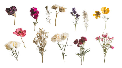 ドライフラワーの透過セット