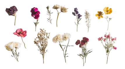 ドライフラワーの透過セット