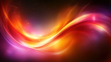 Obraz premium Abstract fiery wave, dark background, energy, design