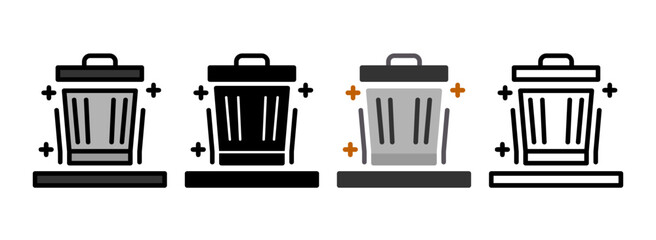Set of Trash can Icon