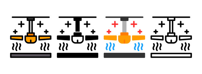 Set of Ceiling fan Icon
