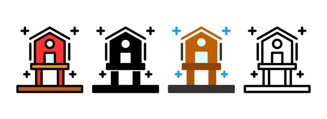 Set of Birdhouse Icon