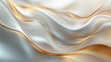 Fototapeta premium Elegant fabric with light reflects subtle silver and gold hues