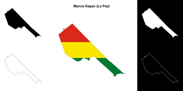 Manco Kapac province outline map set