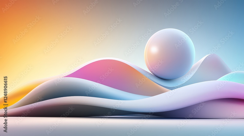Poster a modern abstract shape pack, blending sharp angles and soft gradients for a sleek digital-inspired 