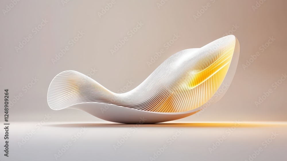 Fototapete A stylish collection of abstract forms, designed with organic lines and a futuristic balance of symmetry and motion.