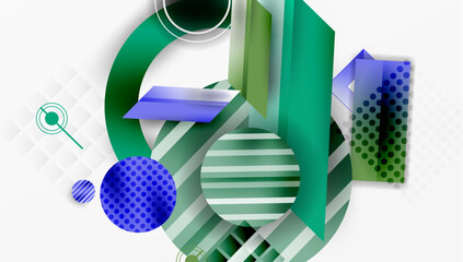 Dynamic complex geometric abstract background