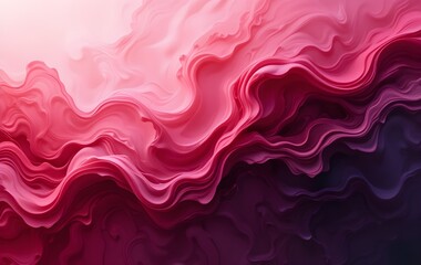 Obraz premium Abstract Pink Silk Waves - Elegant Flowing Digital Art with Soft Fluid Textures