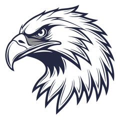 Fototapeta premium Powerful Egle head vector art.angry Eagle Head