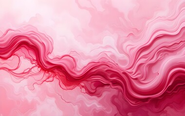 Abstract Pink Silk Waves - Elegant Flowing Digital Art with Soft Fluid Textures