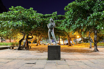 Rio de Janeiro, RJ, Brazil, 02/06/2025 - Statue of the Polish composer Frédéric Chopin at Praia...