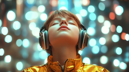 Guy listening to music