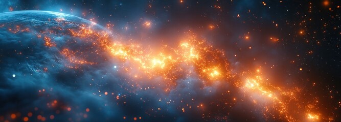 Fototapeta premium Global Network Connectivity Visualization of Western Europe with AI and Big Data Technology