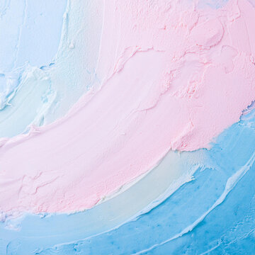 Subtle Soft Pastel Cotton Candy Rainbow Random Color Mixed Colour Ice Cream Gelato Cosmetics Cosmetic Products Makeup Texture 3D Oil Painting Background Screen