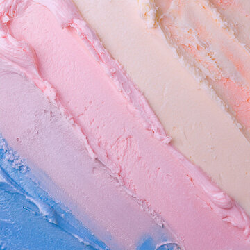 Subtle Soft Pastel Cotton Candy Rainbow Random Color Mixed Colour Ice Cream Gelato Cosmetics Cosmetic Products Makeup Texture 3D Oil Painting Background Screen