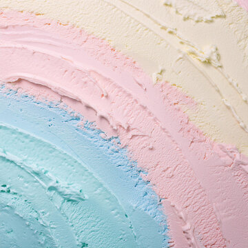 Subtle Soft Pastel Cotton Candy Rainbow Random Color Mixed Colour Ice Cream Gelato Cosmetics Cosmetic Products Makeup Texture 3D Oil Painting Background Screen