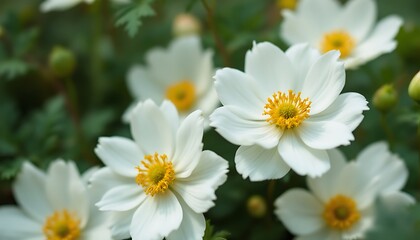 Obraz premium Serene White Flowers: A Soft, Natural Bloom Photography