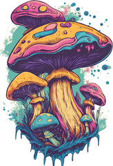 Psychedelic Mushroom illustration