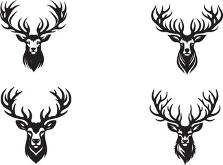 deer head vector deer skull and bones and deer skull and crossbones