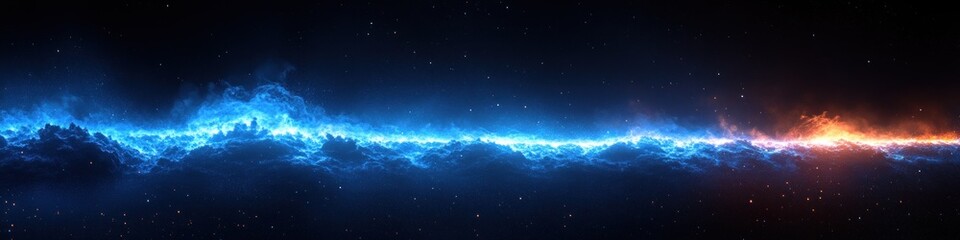 Fototapeta premium Blue Laser Light Streak Glow Beam Shine Motion Trace Dynamic Graphic Resource