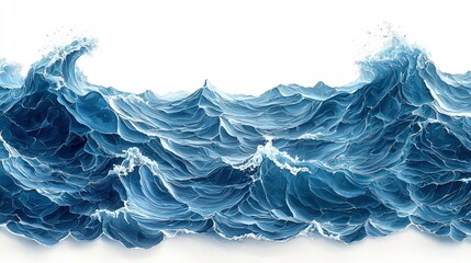 Obraz premium Abstract stormy sea waves, ocean, background, for wallpaper