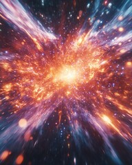 A glowing supernova explosion captured in vibrant detail