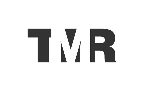 TMR logo design. Initial letter T M R bold font style for tech startups, consulting, corporate branding. Creative company name, headlines typography identity, trendy logotype.