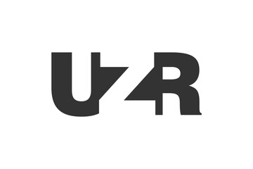 UZR logo design. Initial letter U Z R bold font style for tech startups, consulting, corporate branding. Creative company name, headlines typography identity, trendy logotype.