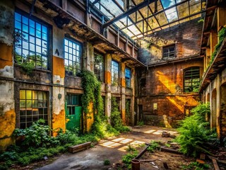 Abandoned Urban Building Interior, Decaying Architecture, Grunge, Urban Exploration, Exploring Derelict Spaces