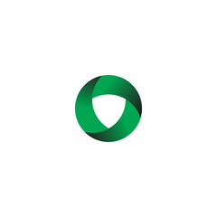 3d green logo for design