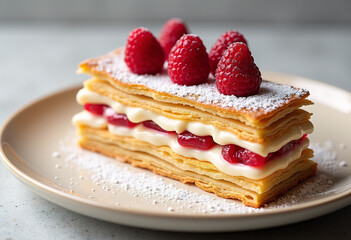 Raspberry Cream Mille-Feuille